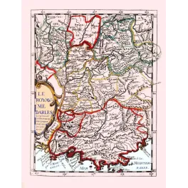 Le royaume Darles - Fac-similé de carte ancienne