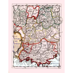 Le royaume Darles - Fac-similé de carte ancienne