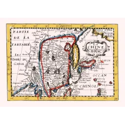 Fac-similé de carte ancienne de La chine - Lieues d'Alemagne