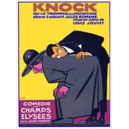 Knock ou Le Triomphe de la Medecine - Comédie des Champs d'Elysées - Pubs vintage