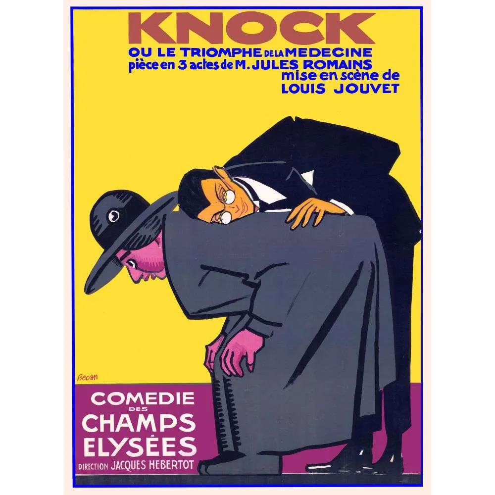 Knock ou Le Triomphe de la Medecine - Comédie des Champs d'Elysées - Pubs vintage Knock ou Le Triomphe de la Medecine - Comédie des Champs d'Elysées - Pubs vintage