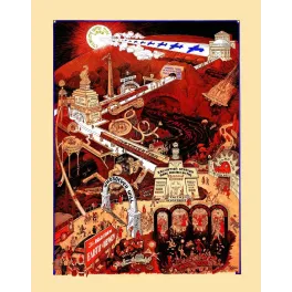 Illustration religieuse ancienne – The Road from Earth to Heaven – Allégorie chrétienne