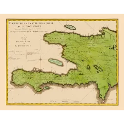 Carte de la partie Francoise de Saint-Domingue Haïti Bellin XVIIIe siècle – Cartographie ancienne