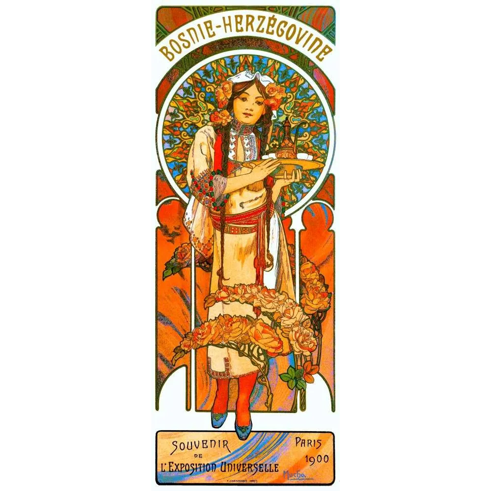 Affiche vintage – Bosnie-Herzégovine – Souvenir Exposition Universelle Paris, 1900