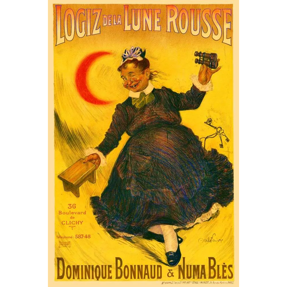 Logiz de la Lune Rousse - Dominique Bonnaud & Blès - Publicité vintage