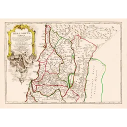Fac-similé de carte ancienne Terre Sainte Guillaume de L'Isle XVIIIe – Palestine biblique vintage