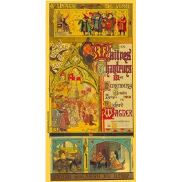 ffiche ancienne Maîtres Chanteurs Nuremberg - R. Wagner Grand Théâtre de Lyon – XIXe siècle