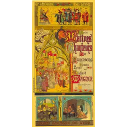ffiche ancienne Maîtres Chanteurs Nuremberg - R. Wagner Grand Théâtre de Lyon – XIXe siècle
