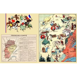 Franche-Comté – Carte illustrée et plan régional