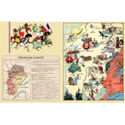 Franche-Comté – Carte illustrée et plan régional