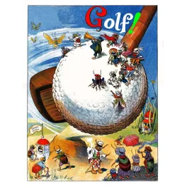 Golf ! – Illustration humoristique insectes golfeurs Club Sportif Intensif M. Glackens