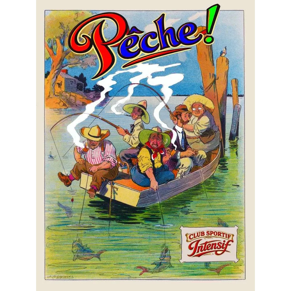 Pêche ! – Illustration humoristique Club Sportif Intensif début XXe siècle Pêche ! – Illustration humoristique Club Sportif Intensif début XXe siècle
