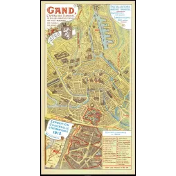 Plan illustré Gand Capitale des Flandres – Exposition Universelle 1913 Belgique