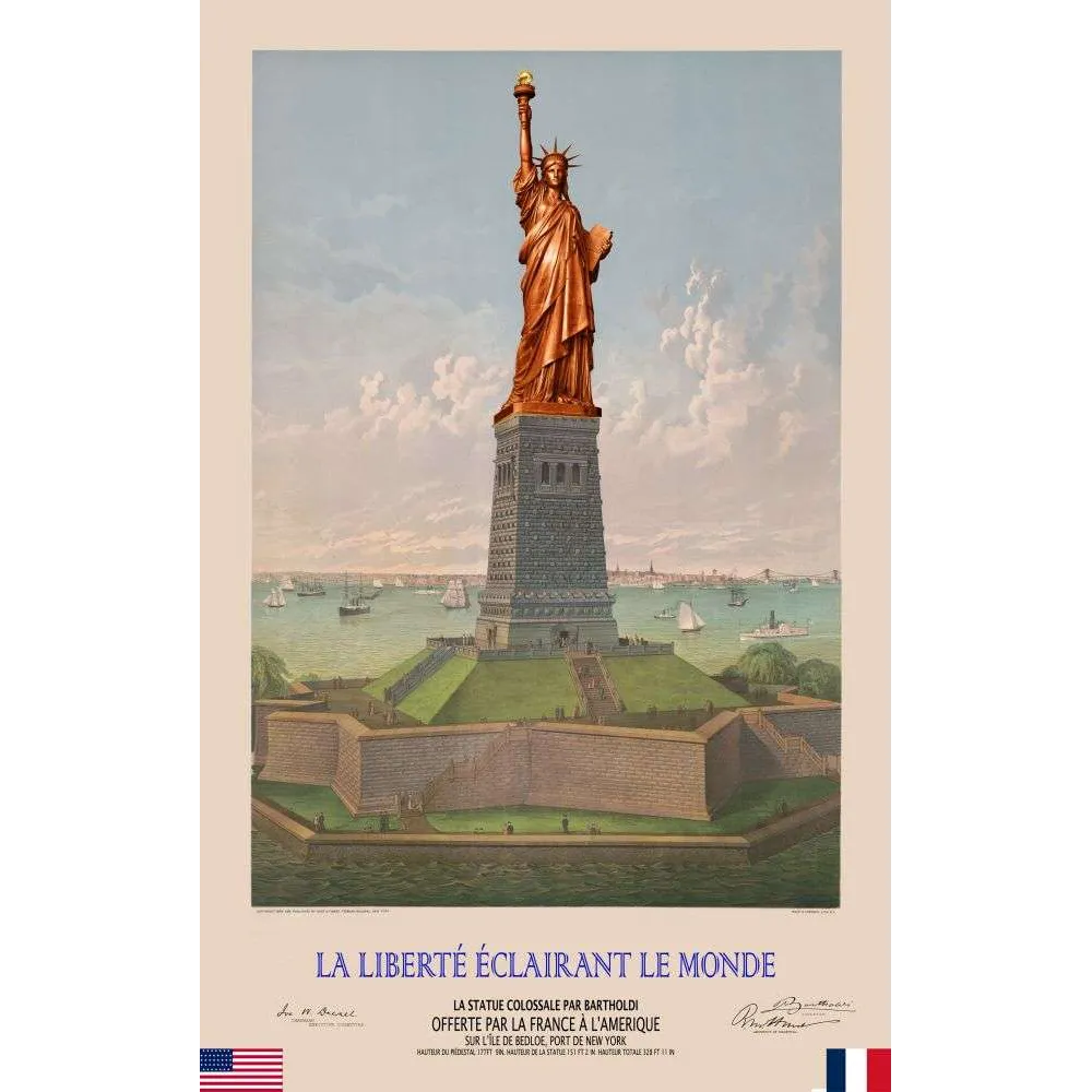 La Liberté Éclairant le Monde – Statue Colossale parBartholdi offerte par la France à l'Amérique La Liberté Éclairant le Monde – Statue Colossale parBartholdi offerte par la France à l'Amérique