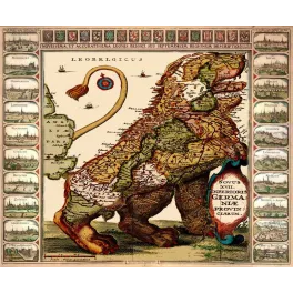 Fac-similé de carte ancienne - Novux XVII INFERIORIS GERMANIAE PROVINCIARUM