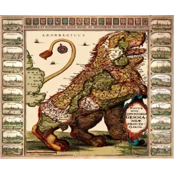 Fac-similé de carte ancienne - Novux XVII INFERIORIS GERMANIAE PROVINCIARUM