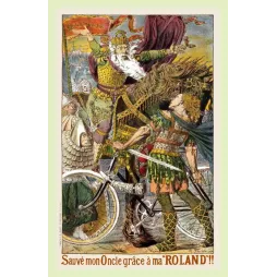 Affiche Bicyclettes Roland 1903 – Sauvé mon Oncle grâce à ma Roland R. Freida