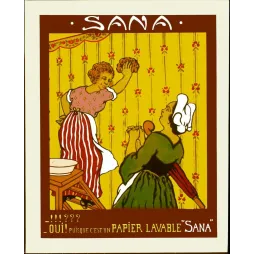 Affiche Sana Papier Peint Lavable – Oui puisque c'est Sana Belle Époque