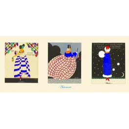Automne trois illustrations de mode – Illustration