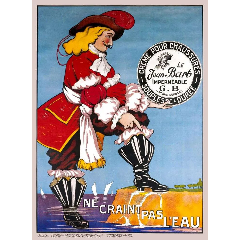 Affiche Crème Chaussures Le Jean Bart Imperméable – Ne Craint Pas l'Eau Affiche Crème Chaussures Le Jean Bart Imperméable – Ne Craint Pas l'Eau