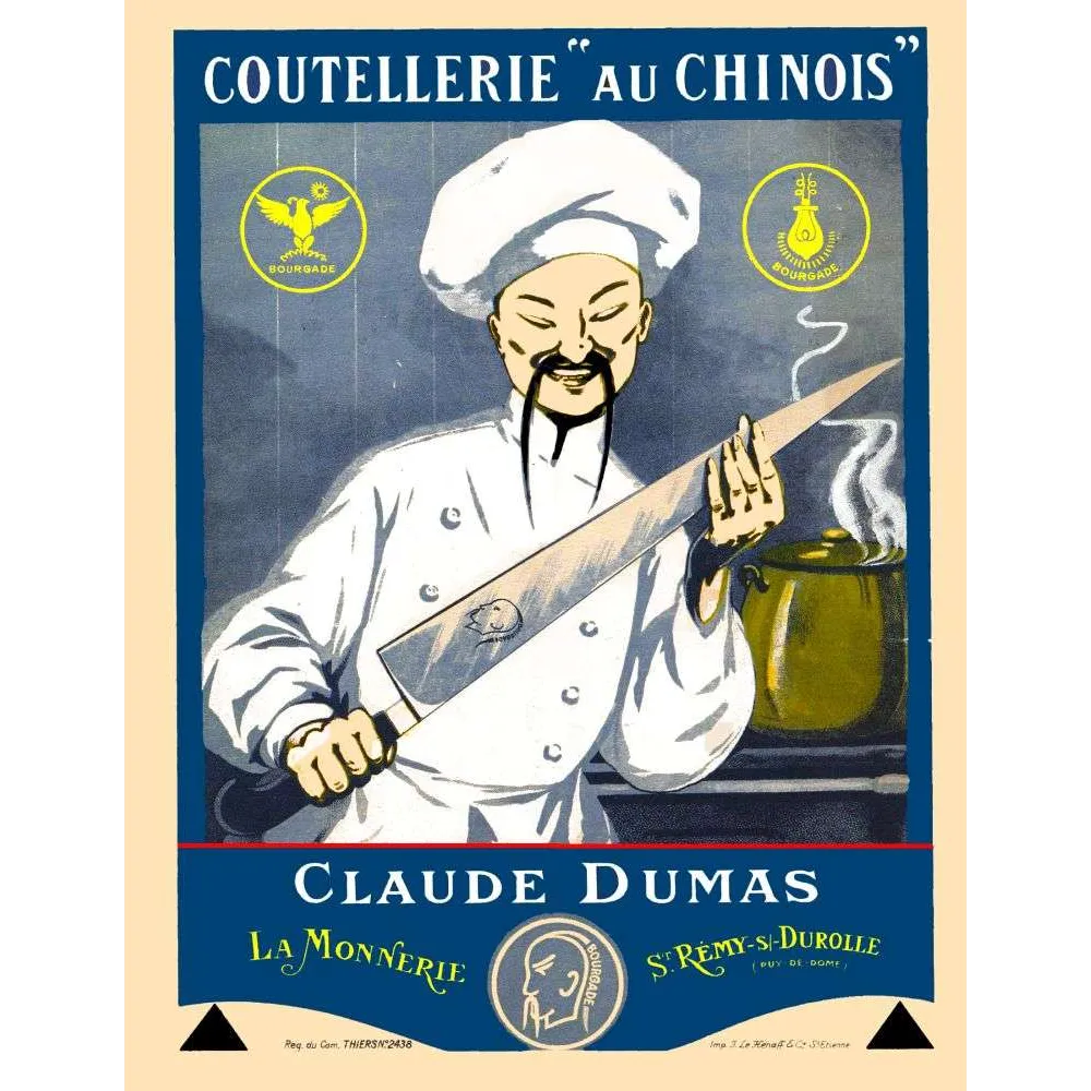Affiche Coutellerie Au Chinois Claude Dumas Bourgade Saint-Rémy Thiers Affiche Coutellerie Au Chinois Claude Dumas Bourgade Saint-Rémy Thiers