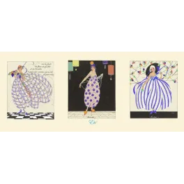 Illustrations Art Déco mode estivale – Série Été robes géométriques années 1920