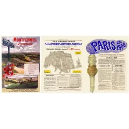 Montfermeil-Franceville affiche plan Paris en 1900 – lotissement