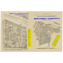 Plans lotissement Franceville-Plage et Montfermeil-Franceville