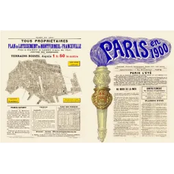 Paris en 1900 et plan de lotissement Montfermeil-Franceville – Document promotionnel