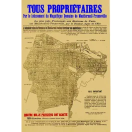 Affiche lotissement Montfermeil-Franceville Tous Propriétaires – Pubs et Documents anciens