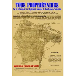 Affiche lotissement Montfermeil-Franceville Tous Propriétaires – Pubs et Documents anciens