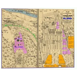Plan lotissement Val-Roger Villiers-sur-Marne – Dutreh Junieux XIXe siècle