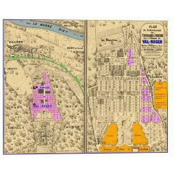 Plan lotissement Val-Roger Villiers-sur-Marne – Dutreh Junieux XIXe siècle