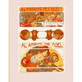 Au Paradis des Bébés Étrennes Arbre de Noël affiche Art Nouveau