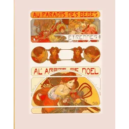 Au Paradis des Bébés Étrennes Arbre de Noël affiche Art Nouveau