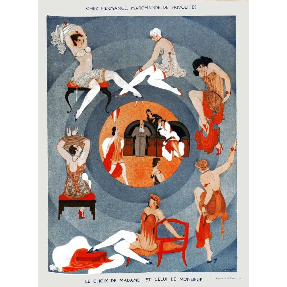 Labocetta – Chez Hermance Marchande de Frivolités illustration Art Déco années 1920 Labocetta – Chez Hermance Marchande de Frivolités illustration Art Déco années 1920