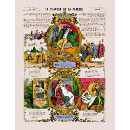 La Chanson de la Paresse – Imagerie Pellerin Épinal n°165 XIXe siècle