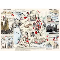 Nouvelle carte de France _ XIXè siècle