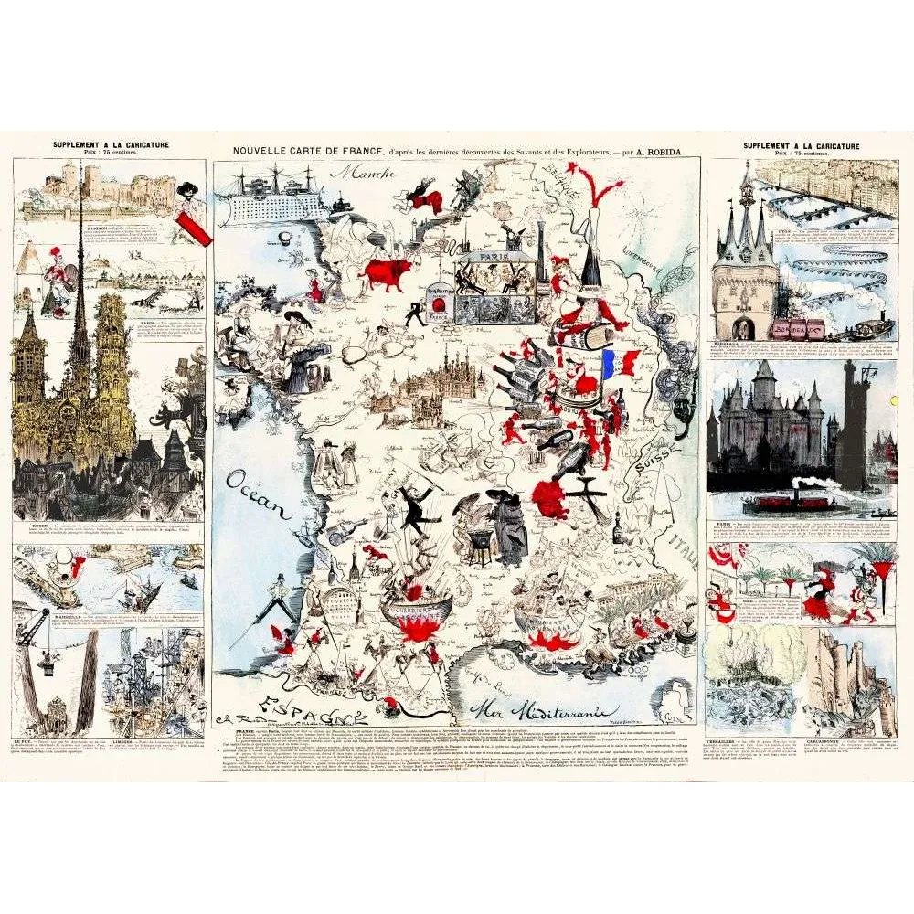 Nouvelle carte de France _ XIXè siècle