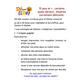 Dé…Lire ! Jeu de dés avec 15 jeux et 7 dés spéciaux