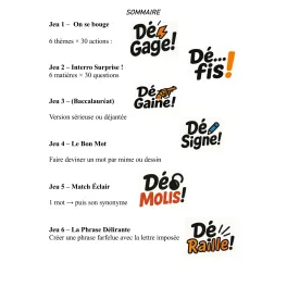 Dé…Lire ! Jeu de dés avec 15 jeux et 7 dés spéciaux