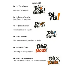 Dé…Lire ! Jeu de dés avec 15 jeux et 7 dés spéciaux