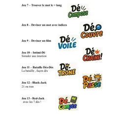 Dé…Lire ! Jeu de dés avec 15 jeux et 7 dés spéciaux