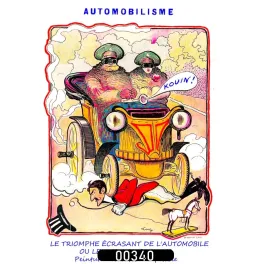 Caricature presse vintage automobilisme triomphe automobile satirique Belle Époque Luc