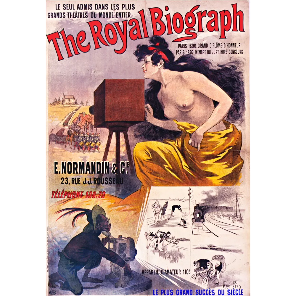 Royal Biograph Paris 1896 – Affiche cinéma historique René Péan