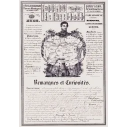 Document ancien département de l'Aude carte statistiques Carcassonne Narbonne Limoux XIXe siècle