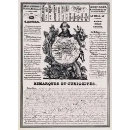 Document ancien département Cantal XIXe siècle Aurillac fromages volcans curiosités portrait Du Belloy Auvergne