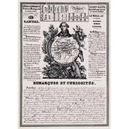 Document ancien département Cantal XIXe siècle Aurillac fromages volcans curiosités portrait Du Belloy Auvergne