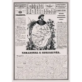 Document ancien département Charente XIXe siècle Angoulême Cognac eaux-de-vie François Ier curiosités