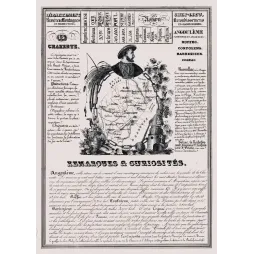 Document ancien département Charente XIXe siècle Angoulême Cognac eaux-de-vie François Ier curiosités